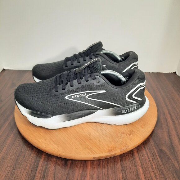 Brooks Glycerin 21 Womens Size 9.5 Shoes Black White Athletic Running Sneakers - Picture 3 of 10